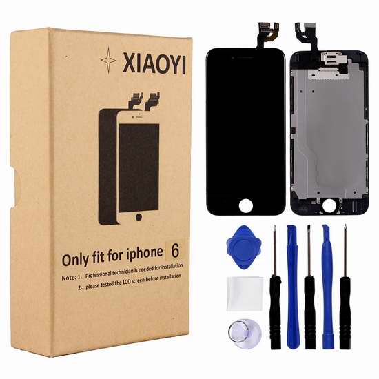  XIAOYI iPhone 6 屏幕DIY更换套装 32.88加元限量特卖并包邮！黑白两色可选！