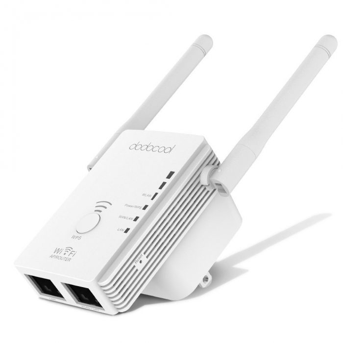  dodocool 3合1 N300 迷你 WiFi信号放大器 24.04加元包邮，原价 36.99加元