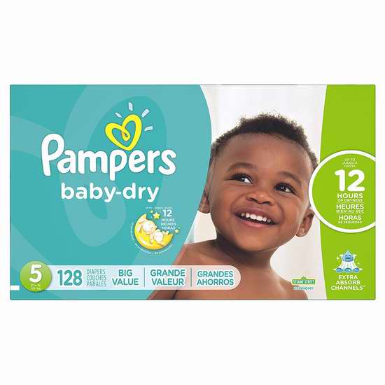  历史新低！Pampers 帮宝适 Baby-Dry 婴幼儿干爽纸尿裤（Size 5 128片）