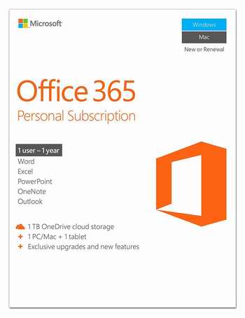  历史最低价！Microsoft Office 365 Personal 个人版1年订阅 49.99加元包邮！