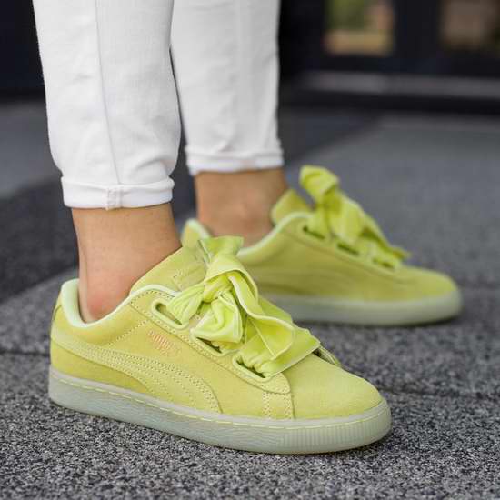  PUMA Suede Heart Reset 梦幻系列俏皮蝴蝶结女板鞋（6.5码）5.3折 58.13加元包邮！