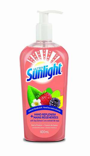  历史新低！Sunlight 400ml 浆果味洗洁精4.5折 1.49加元！