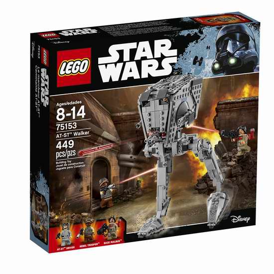  历史新低！LEGO 75153 星球大战 AT-ST 步行者（449pcs）6.4折 32加元！