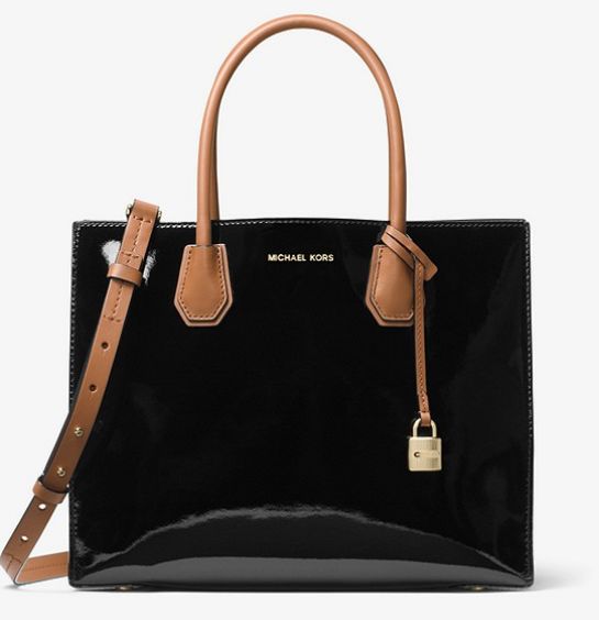  Michael Kors Studio 双色亮皮Tote包 209.25加元，原价 378加元，包邮