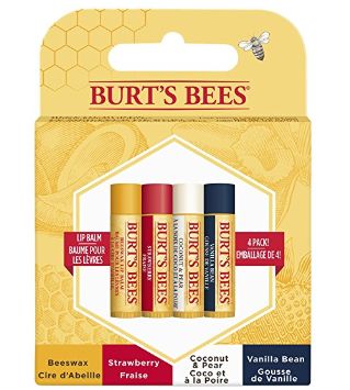  Burts Bees 小蜜蜂纯天然蜂蜡润唇膏 4支装 12.34加元特卖！