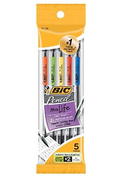  BIC 自动铅笔 5支装 1.97加元（0.7mm黑色），原价 3.38加元