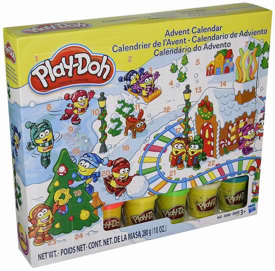  Play-Doh 圣诞倒数日历玩具3.7折 12.58-13.98加元！