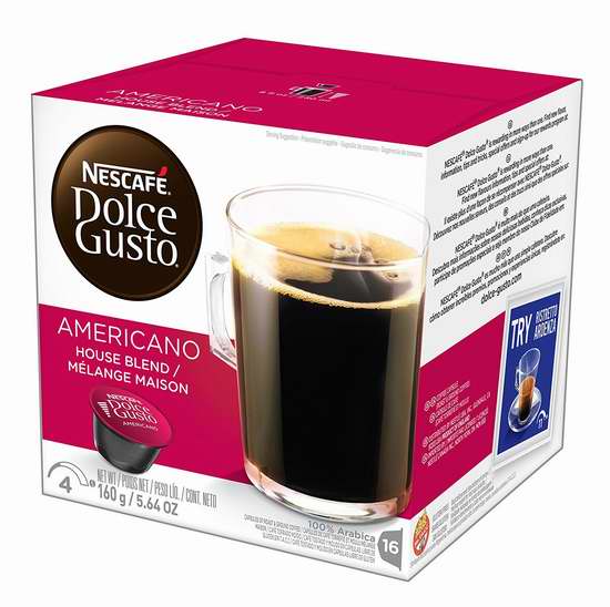  历史最低价！NESCAFÉ 雀巢 Dolce Gusto 美式咖啡胶囊（48粒）4.9折 15.27-17.97加元！6款口味可选！