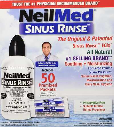  历史新低！NeilMed Sinus Rinse 洗鼻器+50冲洗盐套装6折 11.99加元！