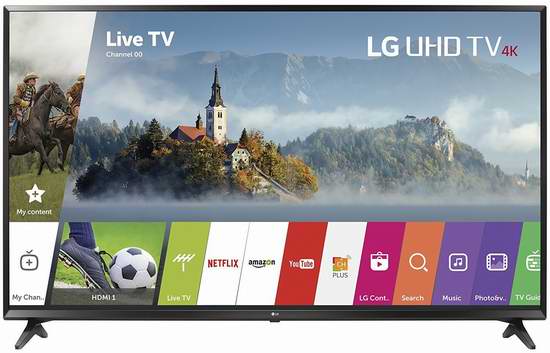  历史新低！LG 55UJ6200 55寸4K超高清智能电视5.4折 597加元包邮！