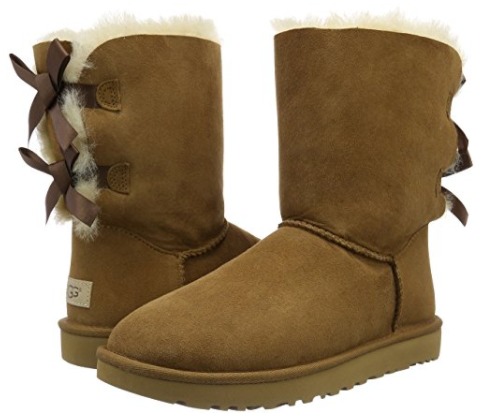  UGG Bailey Bow II 双蝴蝶结 羊皮毛一体 女士雪地靴 136.51加元起+额外8折！折后低至 109.21加元！