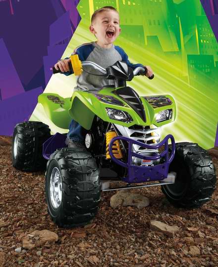  历史新低！Fisher-Price 费雪 Power Wheels 忍者神龟 全地形四轮电动摩托车5.1折179.38加元包邮！