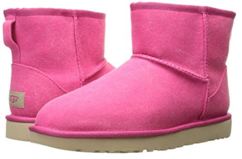  UGG Classic Mini 粉红帆布羊毛 女款雪地靴（7码） 88.39-110.49加元包邮！