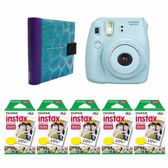  历史新低！Fujifilm 富士 Instax Mini 8 小巧可爱拍立得相机+100底片+相册超值装 133.46加元包邮！