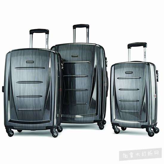  Samsonite 新秀丽 Winfield 2 时尚炭灰色 硬壳拉杆行李箱3件套 356.44加元包邮！