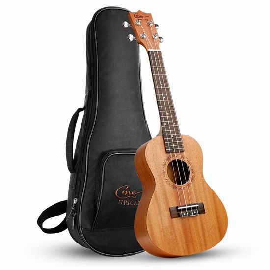  Hricane Soprano Ukulele UKM-1 21寸/23寸/26寸 专业夏威夷小吉他/尤克里里3.3折 55.99-71.99加元限量特卖并包邮！