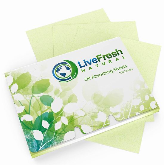  LiveFresh 天然面部吸油纸 7.99加元（100张），原价 19.99加元