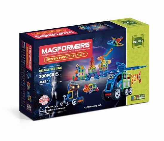  历史新低！Magformers 百变提拉 Brain Master 益智磁力积木 豪华套装（300pcs）2.9折 207.21加元清仓并包邮！