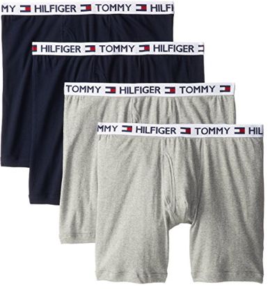  金盒头条：历史新低！Tommy Hilfiger 男式纯棉四角内裤4件套5折 29.99加元！多色可选！