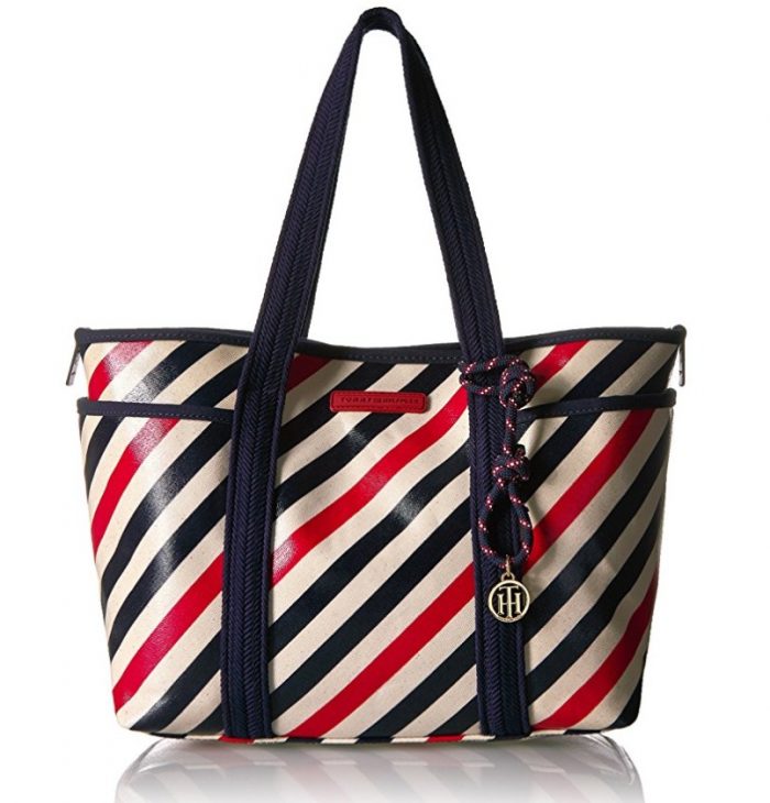  Tommy Hilfiger Dariana 条纹托特包 41.71加元，原价 127.4加元，包邮