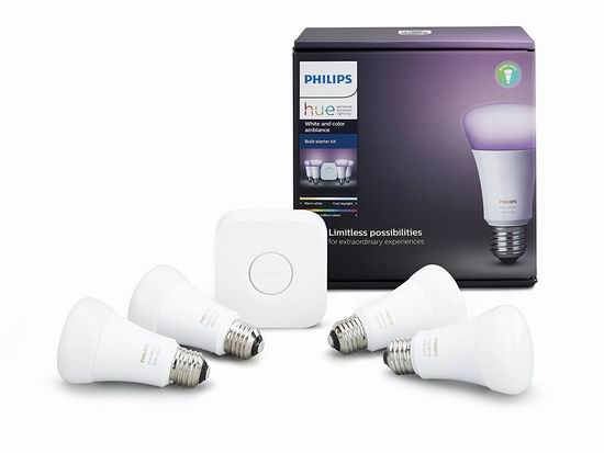  近史低价！Philips 飞利浦 Hue 智能焕彩家庭照明系统 162.99加元包邮！