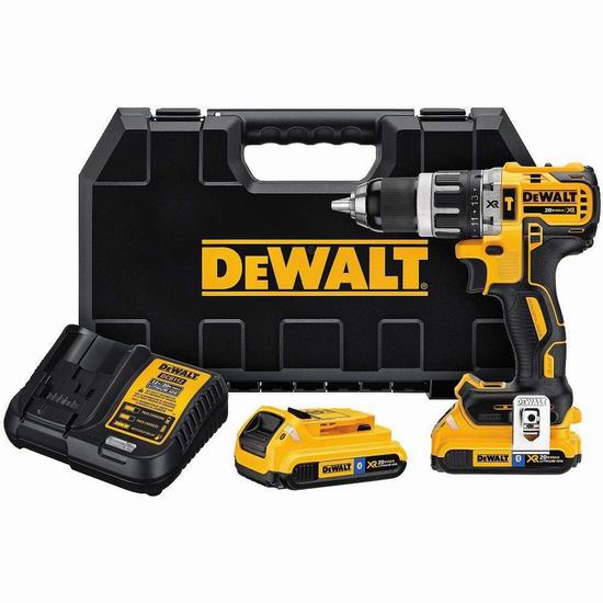  历史新低！DEWALT 得伟 DCD796D2BT 20V Max XR 紧凑型无刷电锤钻4.3折 191.23加元包邮！