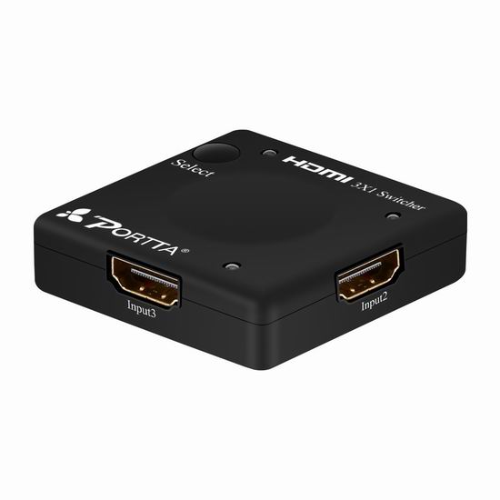  超级白菜！Portta HDMI 三转一切换器0.6折 0.99加元清仓！