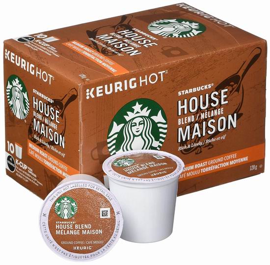  历史新低！Starbucks 星巴克 House Blend K-Cup 首选咖啡胶囊60粒6.7折 45.43加元包邮！