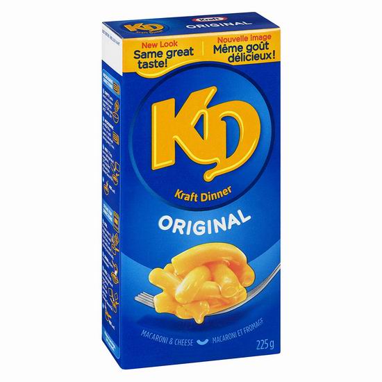  历史新低！Kraft Dinner 卡夫 原味 芝士通心粉（225克）4.1折 0.77加元！