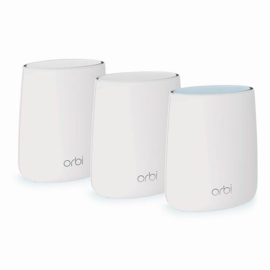  历史新低！NETGEAR Orbi RBK23 三频Mesh三体迷你分布式无线路由器套装 299.99加元包邮！