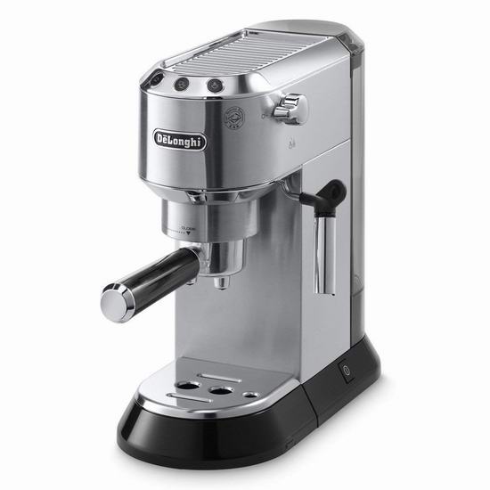  白菜速抢！DeLonghi 德龙 EC680R Dedica 超薄机身 泵压式咖啡机3.9折 149.96加元包邮！