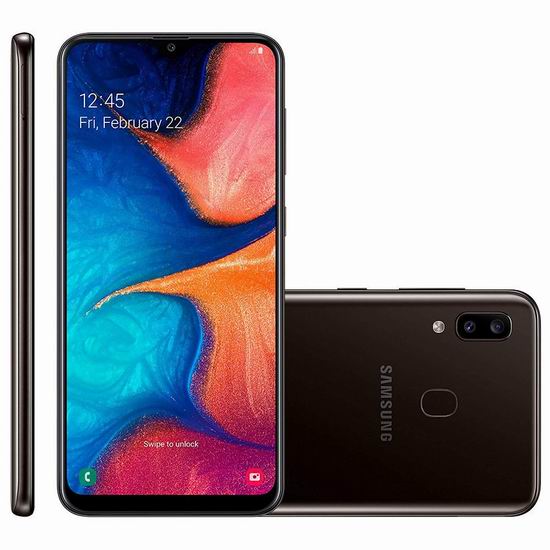 新品大促！Samsung 三星Galaxy A20 32GB A205G/DS 6.4英寸解锁版智能