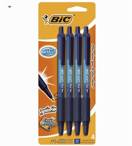  BIC Soft Feel 圆珠笔 4支 1.97加元，原价 3.6加元