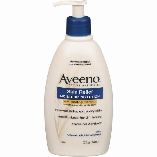  Aveeno Skin Relief 燕麦舒缓保湿乳液（354毫升）7.59加元（原价 11.99加元）