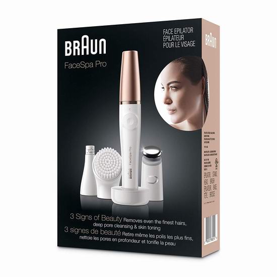  历史新低！Braun 德国博朗 Facespa Pro 911 三合一面部护理/洁面/脱毛器 78.67加元包邮！