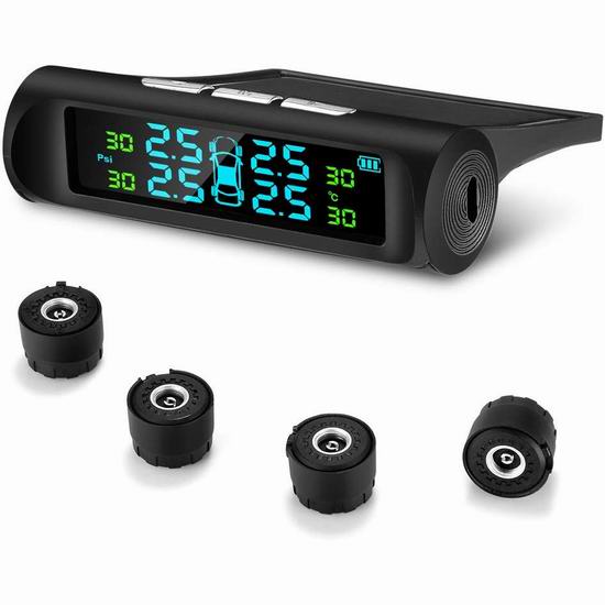  AUTOLOVER TPMS 太阳能无线胎压监测系统 45.99加元限量特卖并包邮！