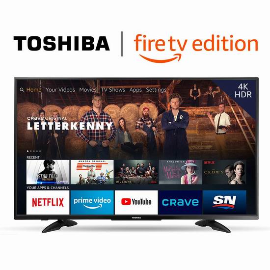  Toshiba 东芝 43LF711C20 43英寸 4K UHD超高清 Fire TV版智能电视 399.99加元包邮！