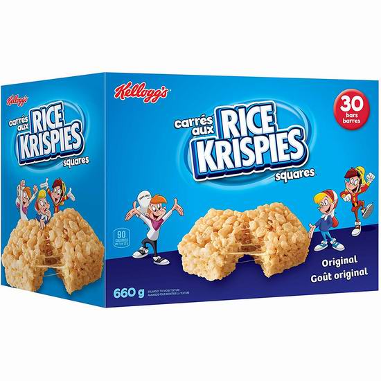  Kellogg's Rice Krispies 米花糖/脆米饼（660克）6.62加元！