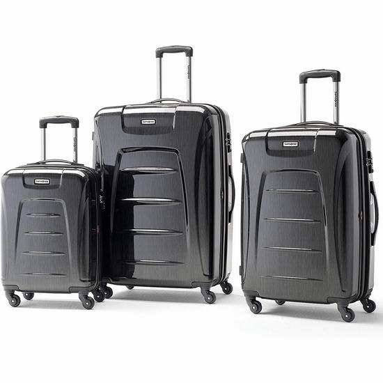  Samsonite 新秀丽 Winfield 3 21/27/30英寸 全PC轻质 时尚行李箱3件套4.3折 298.3加元包邮！