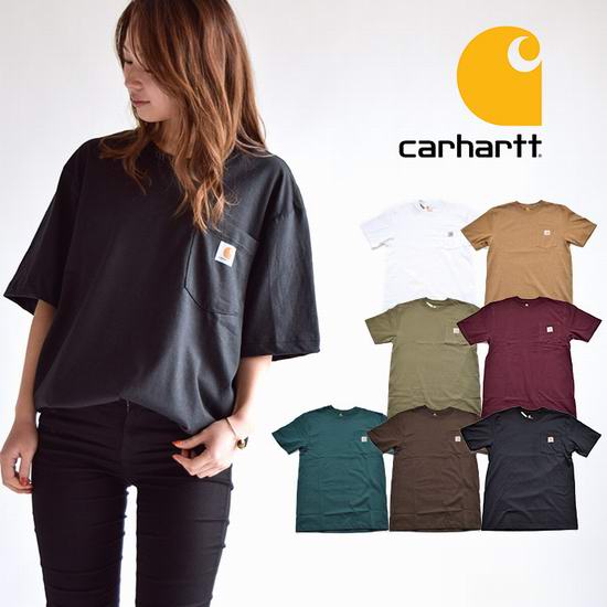  Carhartt K87 Workwear 男女纯棉 舒适好穿 有口袋 短袖T恤 21.74加元！超多色可选！