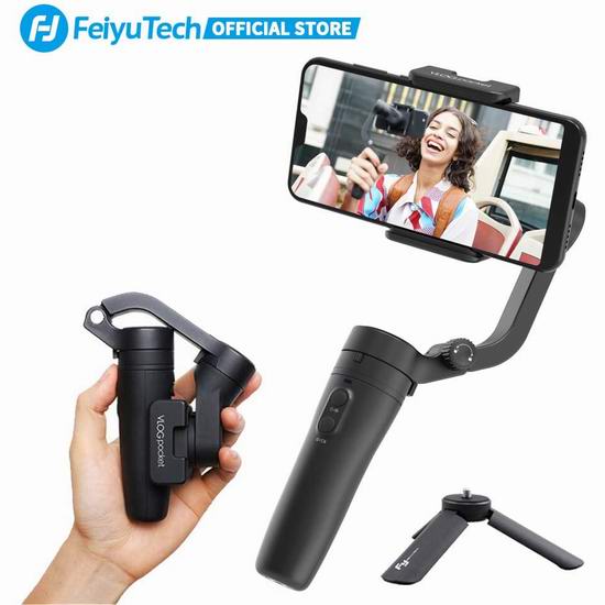  FeiyuTech 飞宇 VLOGpocket 超便携 折叠式手机稳定器 63.45加元限量特卖并包邮！