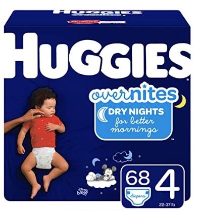  HUGGIES OverNites 婴幼儿纸尿裤 Size 4  18.98加元（会员价 15.98加元），原价 26.97加元