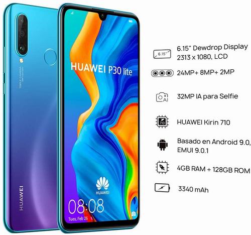 Huawei 华为P30 Lite 青春版6.15英寸珍珠屏三摄智能手机6.7折359.99加