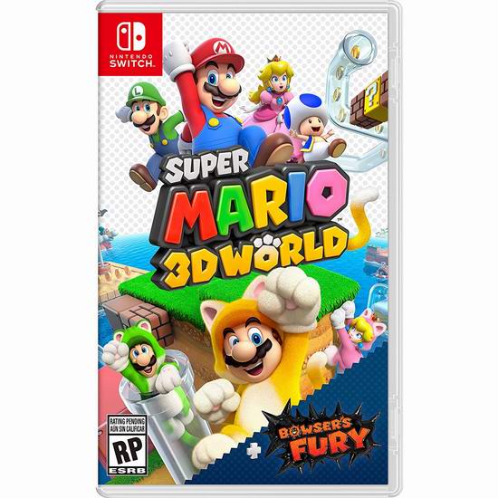  历史最低价！《Super Mario 3D World + Bowser's Fury 超级马里奥 3D世界 + 狂怒世界》Switch版游戏6.9折 54.95加元包邮！