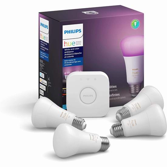  精选多款 Philips 飞利浦 Hue 智能灯泡、智能焕彩家庭照明系统7折起+部分款额外8折！会员专享！