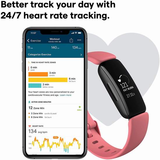 Fitbit Inspire 2 健康运动手环6.1折79加元包邮！_加拿大打折网