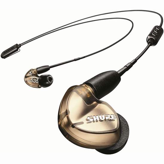  历史新低！Shure 舒尔 SE535-V+BT2 专业监听级 蓝牙5.0隔噪耳机4.8折 359.29加元包邮！