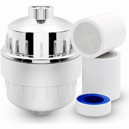  BESTWELL4U 15级过滤 软化水质淋浴头过滤器 23.69加元！