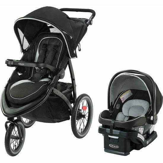  Graco FastAction Jogger Lx 大三轮婴儿推车+提篮套装 429.96加元（原价 639.97加元）