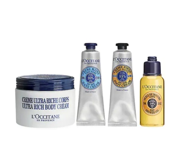  L'Occitane 欧舒丹 乳木果身体乳+护手霜+护脚霜+沐浴油 54.4加元（原价 64加元，价值 78.5加元）